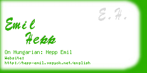 emil hepp business card